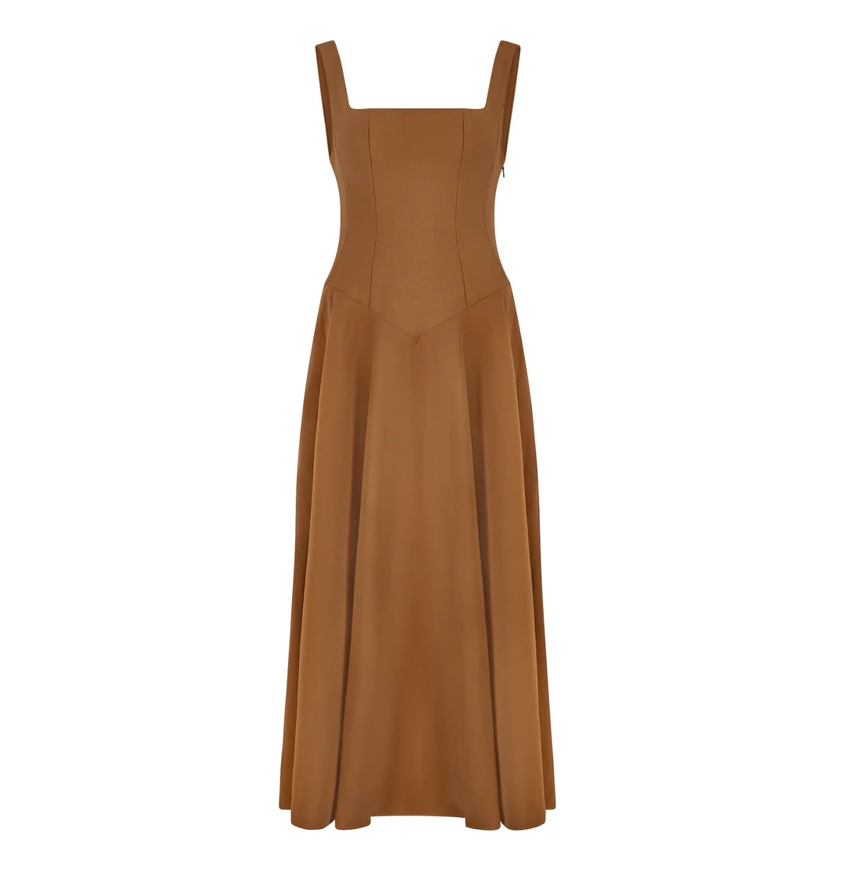 The Ultimate Muse Low Waist Square Neck Midi Dress